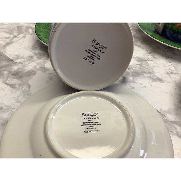 Sango Karma Collection - 4 cups/saucers - Designed by Sue Kipkin - Vintage #4895 - Picture 6 of 6